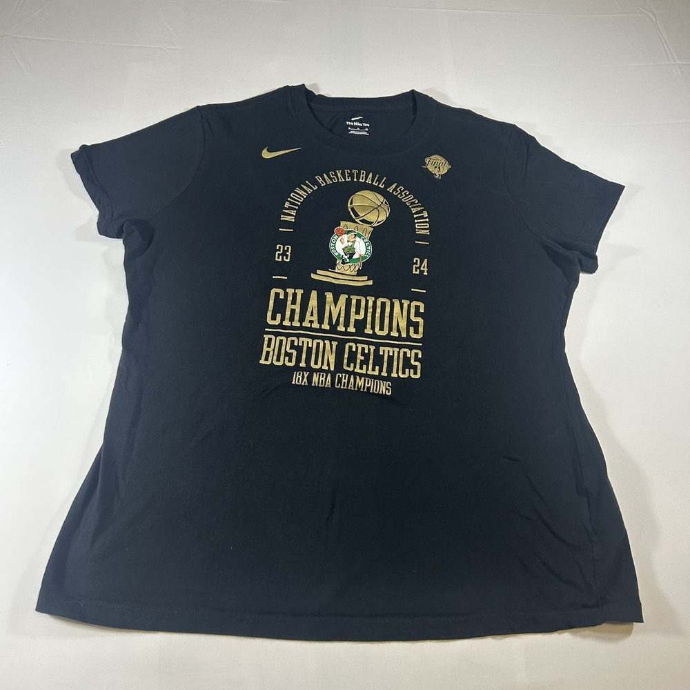 Boston Celtics 2024 NBA Champions Nike Official Locker Room T-Shirt Women's XL